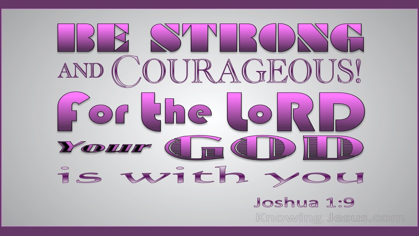 Joshua 1:9 Be Strong And Very Courageous (pink)